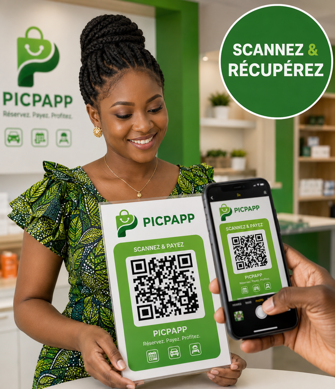 Marchand PICPAP scannant un paiement